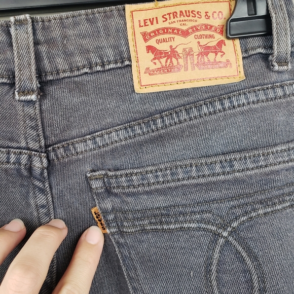 Levis 721 Vintage High Rise Skinny Jeans Size 28 Orange Tab Cut Off No Tag Spots - Picture 8 of 11